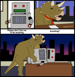 Illustration for article titled What The Internet Hath Wrought: Dinosaursf**kingrobots.com